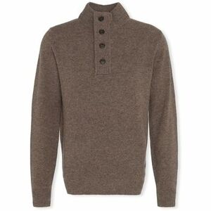 Svetre Barbour Patch Half Zip Knit - Dark Stone vyobraziť