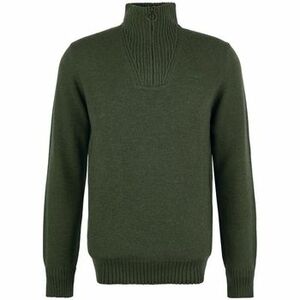 Svetre Barbour Essential Wool Halp Zip Jumper - Mid Olive vyobraziť