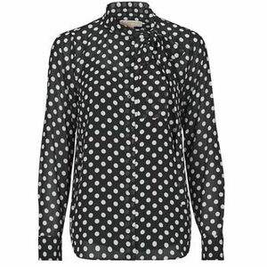 Blúzka MICHAEL Michael Kors PARISIAN DOT BOW BLOUSE vyobraziť