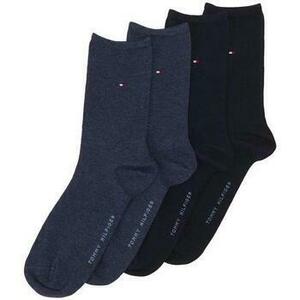 Ponožky Tommy Hilfiger Two Pack Knitted Logo Socks Dark Navy Blue vyobraziť