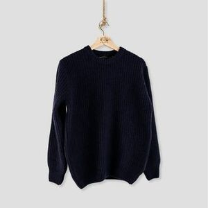 Svetre Armazém Das Malhas ARMAZÉM DAS MALHAS Chunky Knit - Navy vyobraziť