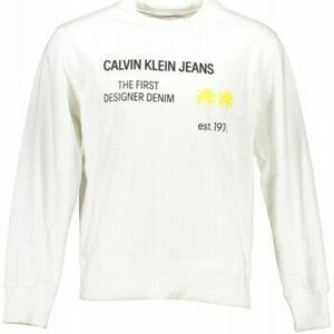 Biela pánska mikina Calvin Klein Jeans vyobraziť