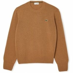 Svetre Lacoste Carded Wool Crew Neck Sweater - Marron vyobraziť