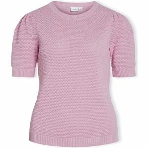 Blúzka Vila Noos Dalo Knit S/S - Pastel Lavender vyobraziť