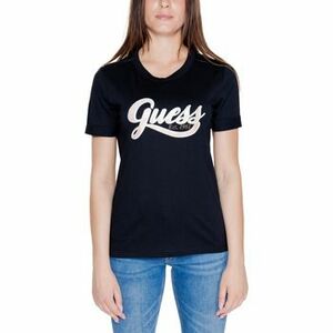 Tričká s krátkym rukávom Guess SS CN GLITTERY LOGO W4YI09 JA914 vyobraziť