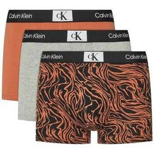 Boxerky Calvin Klein Jeans 3 Pack Trunks Grey/Orange/Print vyobraziť