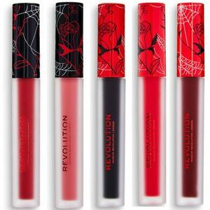 Líčenie obočia Makeup Revolution Set of 5 Vinyl Liquid Lipsticks - Nightmare / Bewitched vyobraziť