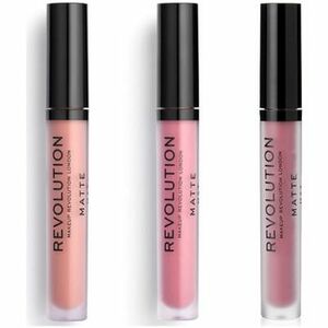 Lesky na pery Makeup Revolution Set of 3 Matte Lip Glosses - 106 Glorified / 116 Dollho vyobraziť