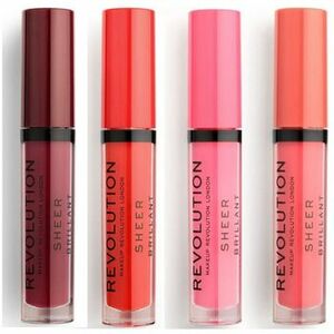 Lesky na pery Makeup Revolution Lot of 4 Sheer Brilliant Lip Glosses - 147 Vampire/ 132 vyobraziť