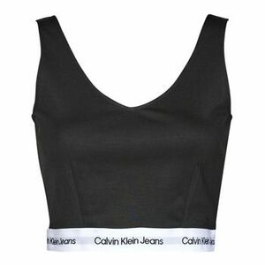 Športové podprsenky Calvin Klein Jeans CONTRAST TAPE MILANO STRAPPY TOP vyobraziť