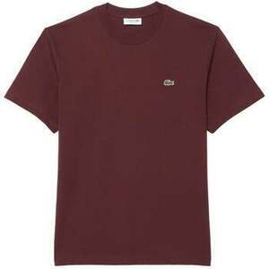 Tričká a polokošele Lacoste Classic Fit Cotton T-Shirt Bordeaux vyobraziť