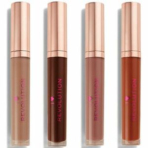 Lesky na pery Makeup Revolution Set of 4 I Heart Chocolate Gloss - Honeycomb / Mocha / vyobraziť