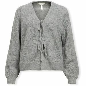 Svetre Object Noos Flora RE Cardigan - Medium Grey Melange vyobraziť