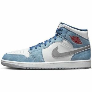 Módne tenisky Nike Air Jordan 1 Mid French Blue Fire Red (GS) vyobraziť