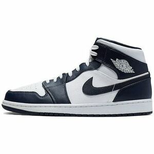 Módne tenisky Nike Air Jordan 1 Mid White Metallic Gold Obsidian vyobraziť