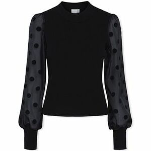 Svetre Y.a.s YAS Noos Dotme Knit LS - Black vyobraziť