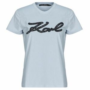 Tričká s krátkym rukávom Karl Lagerfeld BOUCLE KARL SIGNATURE T-SHIRT vyobraziť