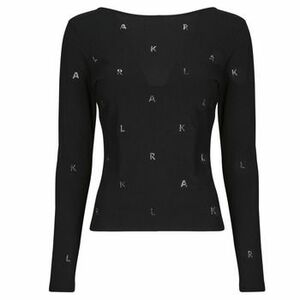 Tričká s dlhým rukávom Karl Lagerfeld RHINESTONE KARL OPEN BACK LSLV vyobraziť