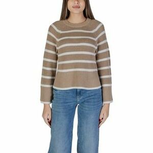 Svetre Vila VICASIA L/S STRIPED SHORT KNIT TOP/PB 14103369 vyobraziť