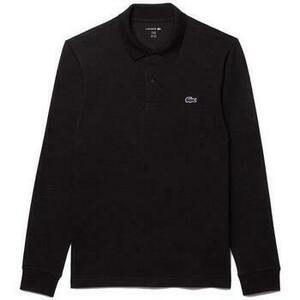 Tričká a polokošele Lacoste Regular Fit Long Sleeve Cotton Blend Polo Shirt Black vyobraziť