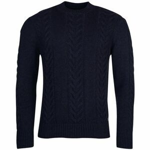 Svetre Barbour Essential Pullover Cable Knit - Navy vyobraziť