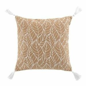 Vankúše Douceur d intérieur COUSSIN DEHOUS. COMPR. POMPONS 40x40 CM JUTE IMPRIME/POLYCOTON U vyobraziť