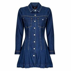 Dlhé šaty Tommy Jeans DENIM PLEATED TRUCKER DRESS vyobraziť