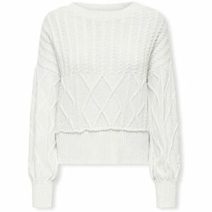 Svetre Only Katia Life Loose Cable Knit - Cloud Dancer vyobraziť