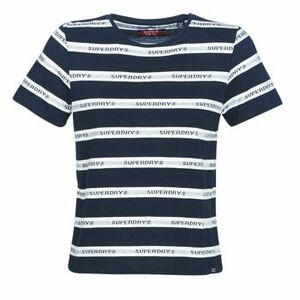 Tričká s krátkym rukávom Superdry COTE STRIPE TEXT TEE vyobraziť