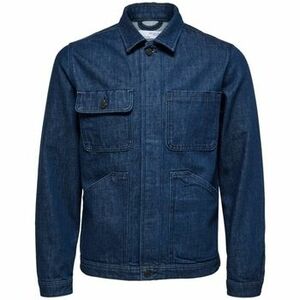 Kabáty Selected Will Jacket - Dark Blue Denim vyobraziť