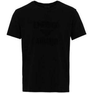 Tričká a polokošele Emporio Armani Beach Woven Logo T-Shirt - Black vyobraziť