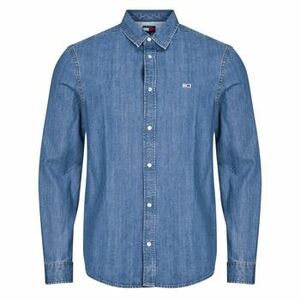 Košele s dlhým rukávom Tommy Jeans RGLR FIT SHIRT MID BLUE vyobraziť