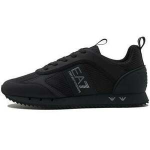 Módne tenisky Ea7 Emporio Armani Woven Runner Trainers Triple Black/Silver vyobraziť