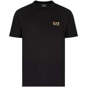 Tričká a polokošele Ea7 Emporio Armani Pima Cotton Identity T-Shirt Black/Gold vyobraziť