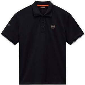 Tričká a polokošele Napapijri E Badge Polo Shirt Black vyobraziť