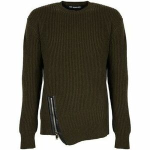 Svetre Les Hommes LJK106-656U | Round Neck Sweater with Asymetric Zip vyobraziť