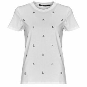 Tričká s krátkym rukávom Karl Lagerfeld RHINESTONE KARL T-SHIRT vyobraziť