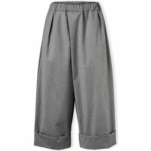 Nohavice Wendykei Trousers 823148 - Grey Stripes vyobraziť