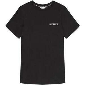 Tričká a polokošele Calvin Klein Jeans Logo Print Crew T-Shirt Black vyobraziť