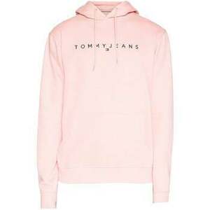 Mikiny Tommy Jeans Linear Logo Hoodie Pink vyobraziť