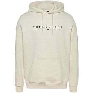 Mikiny Tommy Jeans Linear Logo Hoodie Oat Marl Heather vyobraziť