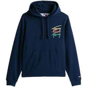 Mikiny Tommy Jeans 3 Colour Signature Logo Hoodie Dark Night Navy vyobraziť