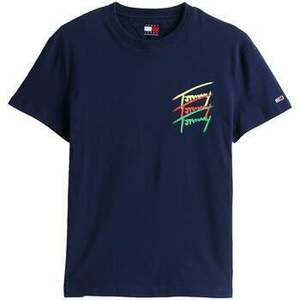 Tričká a polokošele Tommy Jeans 3 Colour Twisted Logo T-Shirt Dark Night Navy vyobraziť