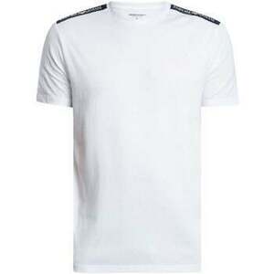 Tričká a polokošele Emporio Armani Lounge Woven Tape Logo T-Shirt White vyobraziť