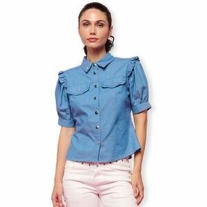 Blúzka Minueto Shirt Zuma - Denim vyobraziť