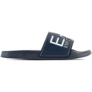 športové šľapky Ea7 Emporio Armani Visibility Logo Slides Navy Blue vyobraziť