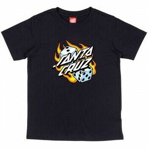 Tričká a polokošele Santa Cruz Youth flaming dice dot t-shirt vyobraziť