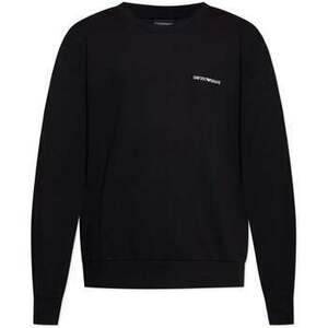 Mikiny Emporio Armani Embroidered Logo Lounge Sweatshirt Black vyobraziť