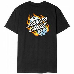 Tričká a polokošele Santa Cruz Flaming dice dot chest t-shirt vyobraziť