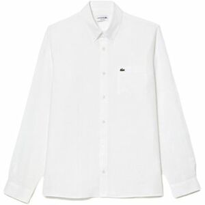 Košele s dlhým rukávom Lacoste Linen Shirt 5692 - Blanc vyobraziť